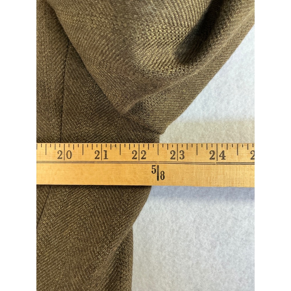 Jos. A. Bank Blazer‎ Mens 42R Olive Brown 100% Wool Herringbone Sport Coat - Picture 6 of 10